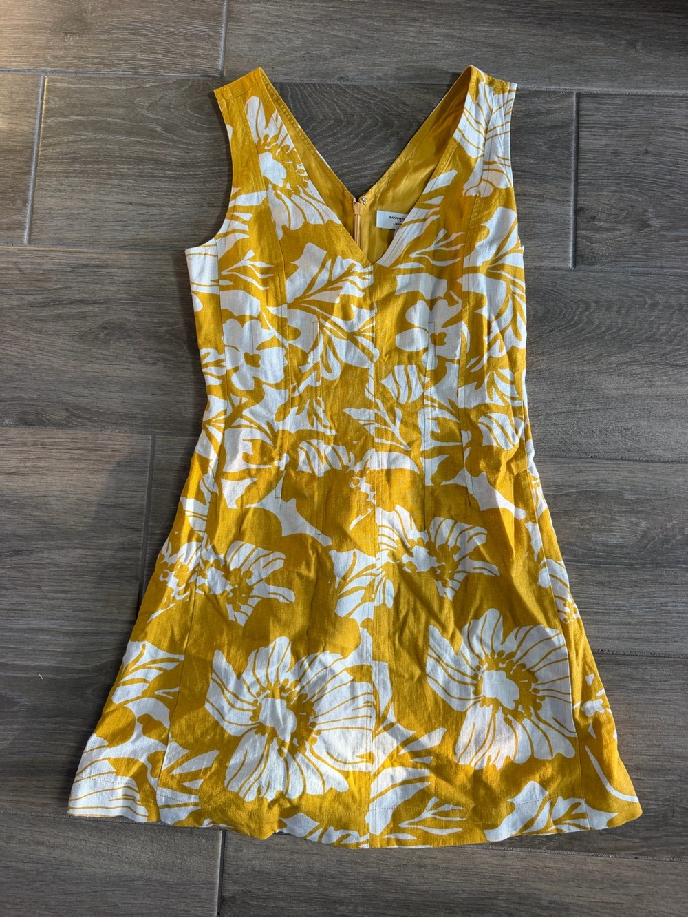 Banana Republic Yellow and White Floral Mini Dress